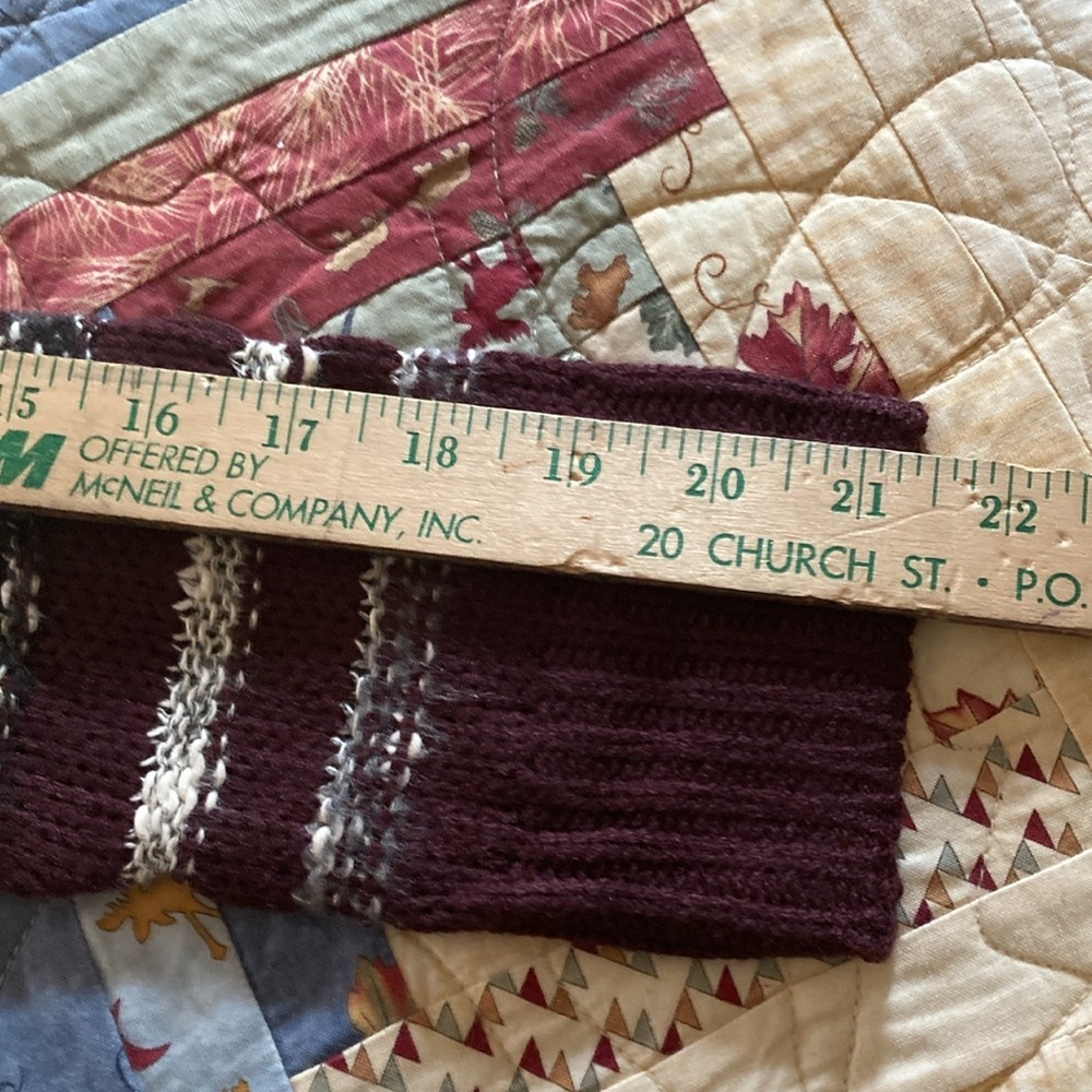 Calvin Klein Jeans Co. women’s med. striped sweater plum gray black new - Picture 8 of 8